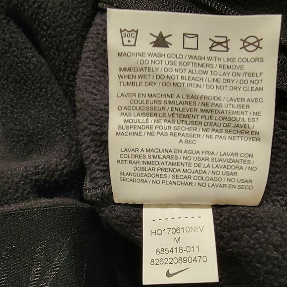 NIKE THERMA FLEECE DRI FIT TURTLENECK  SWEATER SIZE MEDIUM BLACK - Picture 5 of 5
